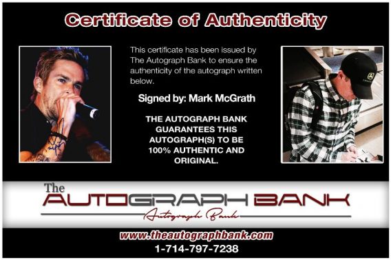 Mark McGrath proof of signing certificate