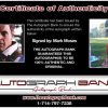 Mark Moses certificate of authenticity from the autograph bank