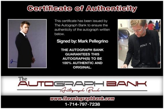Mark Pellegrino proof of signing certificate