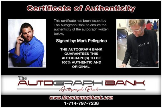 Mark Pellegrino proof of signing certificate