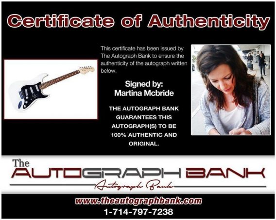 Martina Mcbride proof of signing certificate