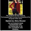 Mary Mouser proof of signing certificate