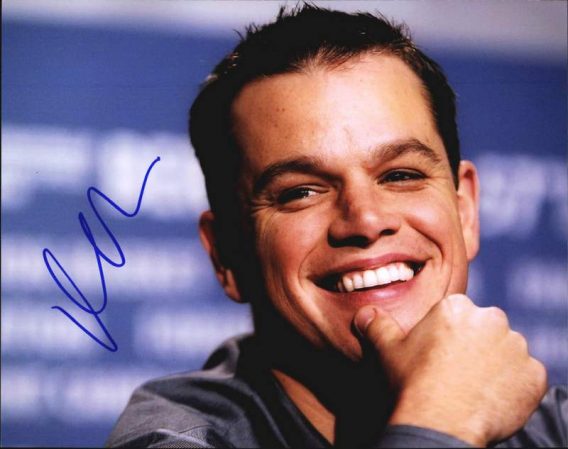 Matt Damon authentic signed 8x10 picture
