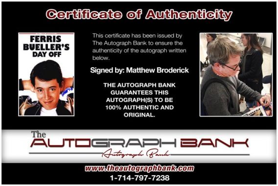 Matthew Broderick proof of signing certificate