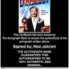 Maz Jobrani certificate of authenticity from the autograph bank