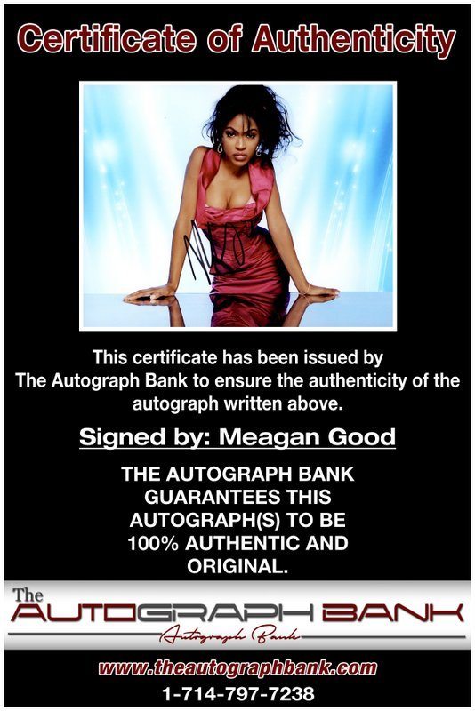 Meagan Good proof of signing certificate