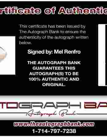 Mel Renfro authentic signed 8x10 picture