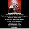 Melissa Rivers proof of signing certificate