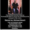 Michael Beach proof of signing certificate