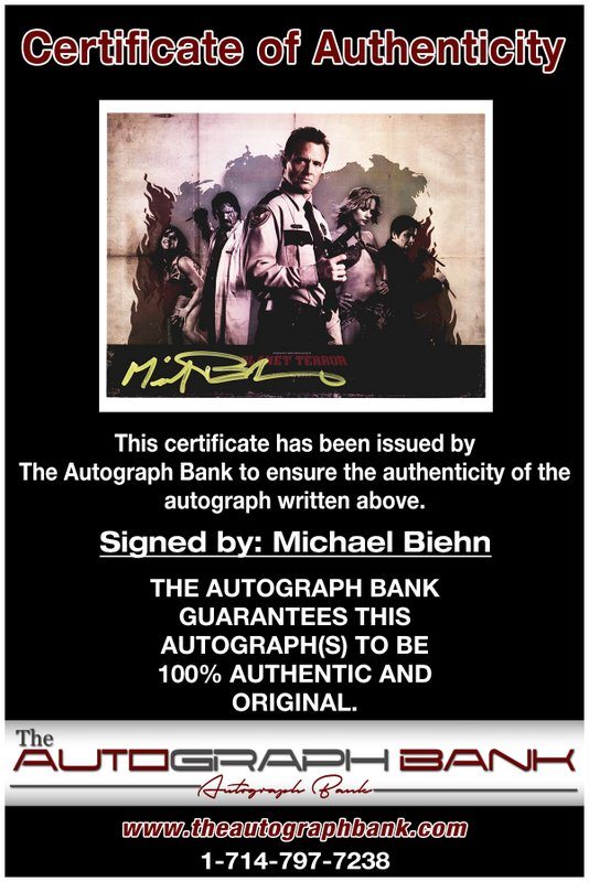 Michael Biehn proof of signing certificate