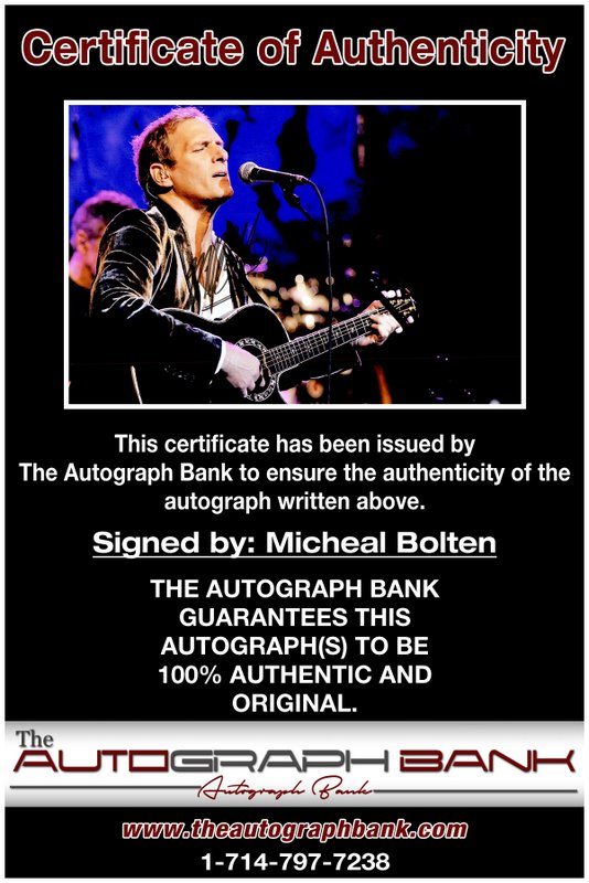 Michael Bolton proof of signing certificate