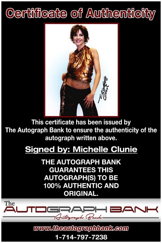 Michelle Clunie proof of signing certificate