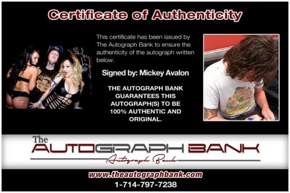 Mickey Avalon proof of signing certificate