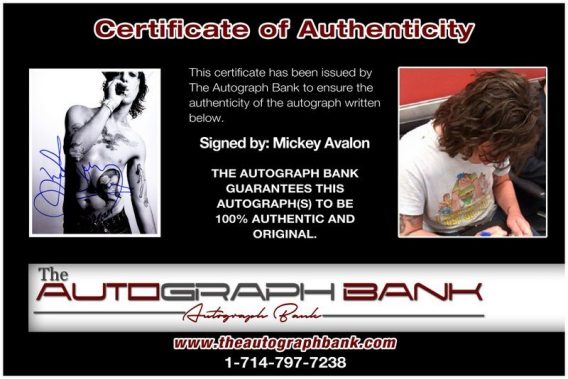 Mickey Avalon proof of signing certificate