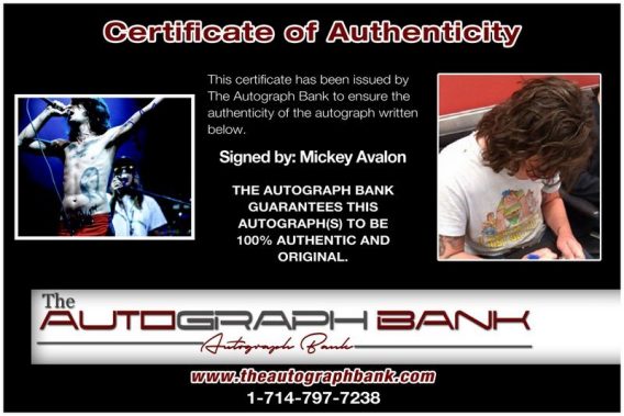 Mickey Avalon proof of signing certificate