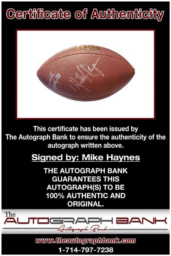 Mike Haynes proof of signing certificate