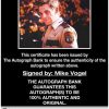 Mike Vogel certificate of authenticity from the autograph bank