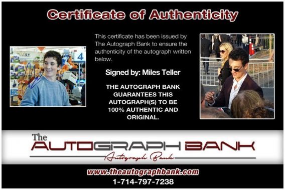 Miles Teller proof of signing certificate