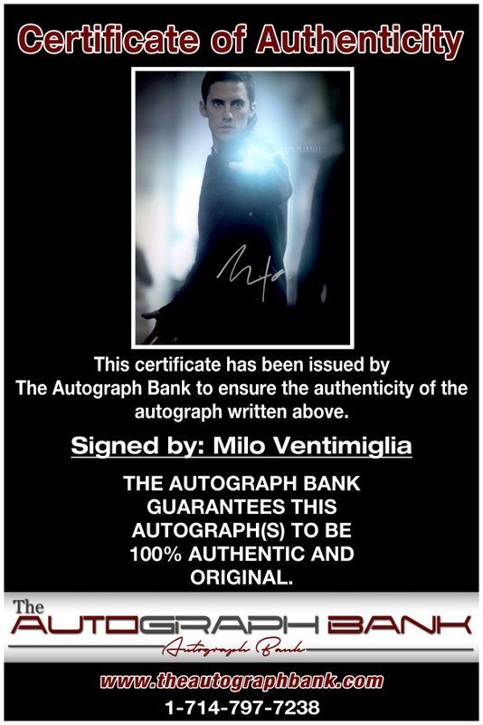 Milo Ventimiglia proof of signing certificate