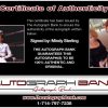 Mindy Sterling certificate of authenticity from the autograph bank
