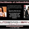 Mira Sorvino certificate of authenticity from the autograph bank