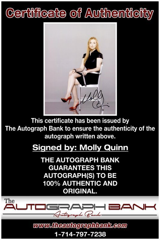 Molly Quinn proof of signing certificate