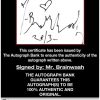 Mr Brainwash certificate of authenticity from the autograph bank