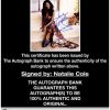 Natalie Cole proof of signing certificate