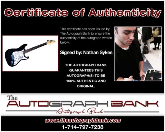 Nathan Sykes proof of signing certificate