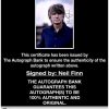 Neil Finn proof of signing certificate