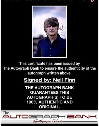 Neil Finn proof of signing certificate