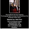 Neil Finn proof of signing certificate