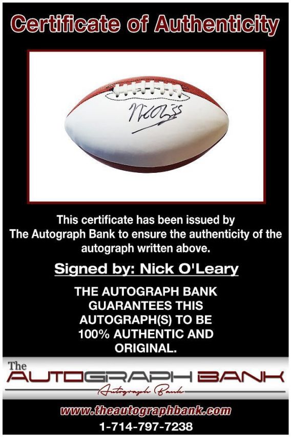 Nick O'Leary proof of signing certificate