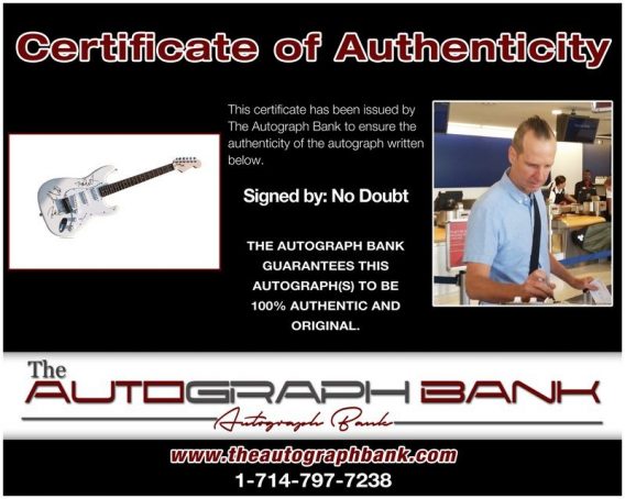 No Doubt proof of signing certificate