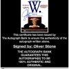 Oliver Stone proof of signing certificate