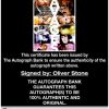 Oliver Stone proof of signing certificate