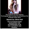 Olivia Holt proof of signing certificate