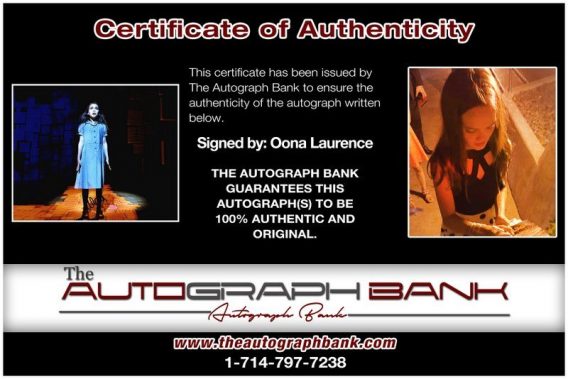 Oona Laurence proof of signing certificate