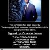 Orlando Jones proof of signing certificate