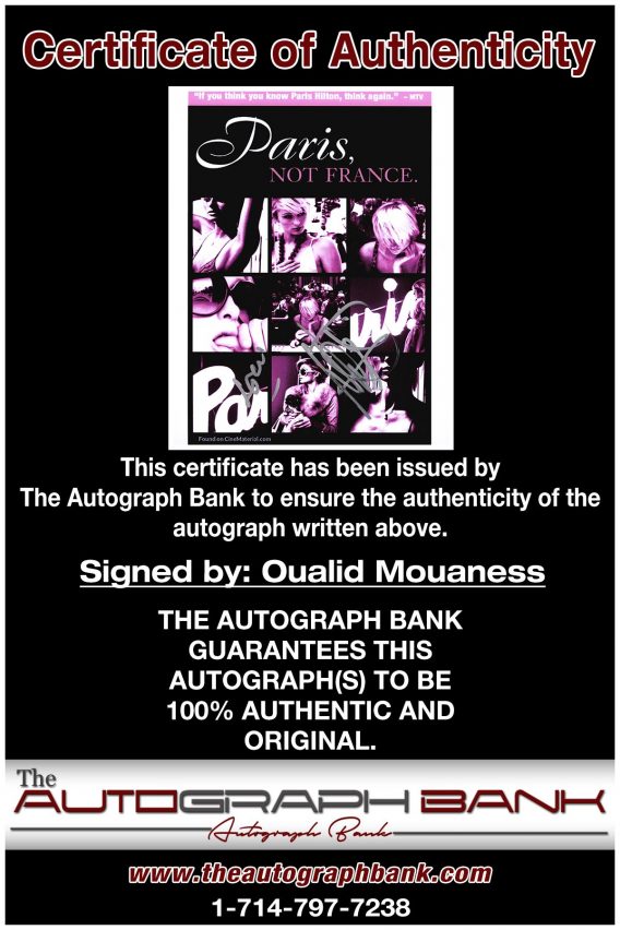 Oualid Mouaness proof of signing certificate