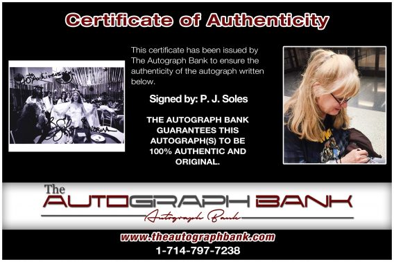 P. J. Soles proof of signing certificate