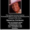 Pat Boone proof of signing certificate