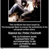 Peter Facinelli proof of signing certificate