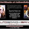 Peyton List proof of signing certificate