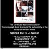 R. J. Cutler proof of signing certificate