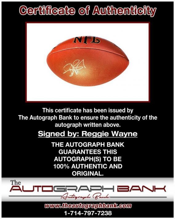 Reggie Wayne proof of signing certificate