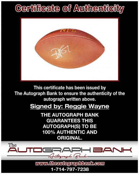 Reggie Wayne proof of signing certificate