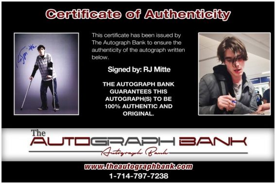 RJ Mitte proof of signing certificate