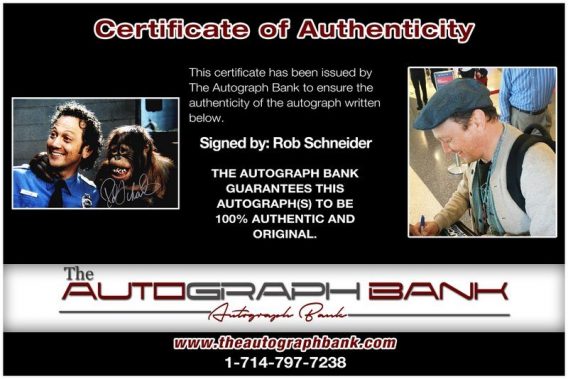 Rob Schneider proof of signing certificate