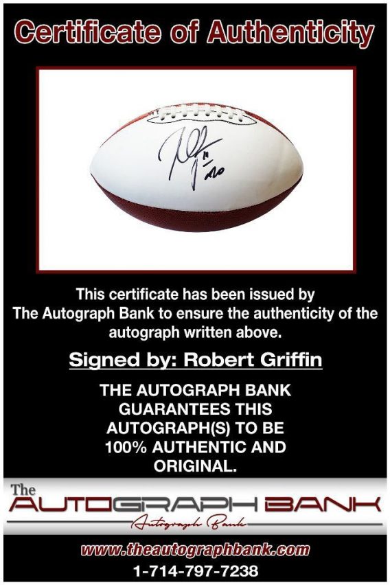 Robert Griffin proof of signing certificate